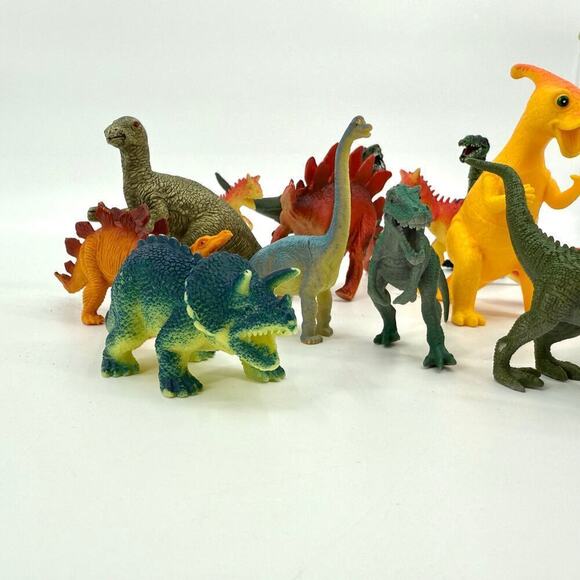 Mixed Lot of 15 Vintage 1990's Toy Animals Dinosaurs PVC Dense Rubber & Plastic - Picture 3 of 10
